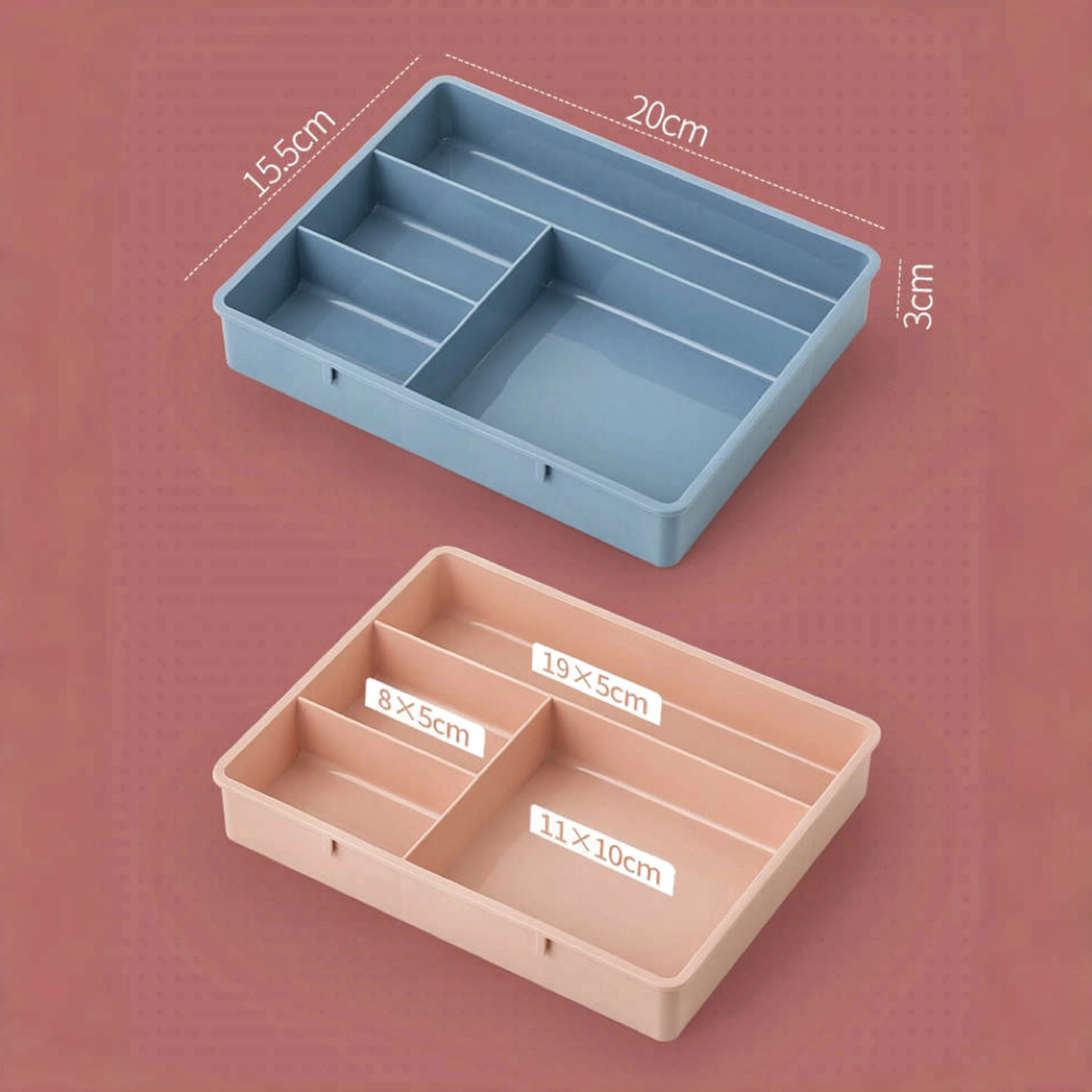 Multi-cell Storage Box Tray Desk Drawer Organizer Stackable Dressing Table Jewelry Organizer Makeup Organizer for Home Office