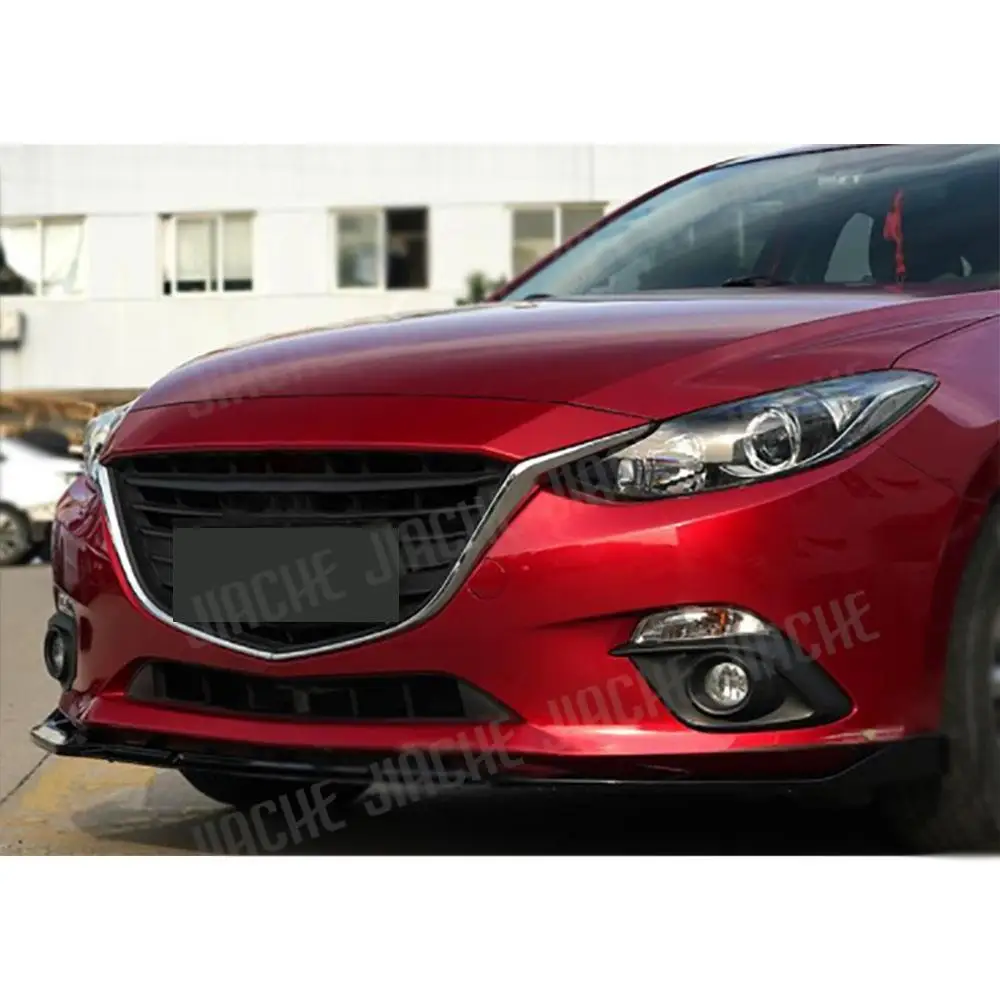 

JCYECF For MAZDA 3 Axela 2014-2019 Front Lower Bumper Lip Spoiler Splitter Diffuser Cover Guard Protector ABS Gloss Black Tuning