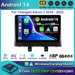 Android 14 For Changan Alsvin 3 2018 - 2023 Car Radio Player Stereo Head Unit Intelligent System Android Auto Carplay Bluetooth