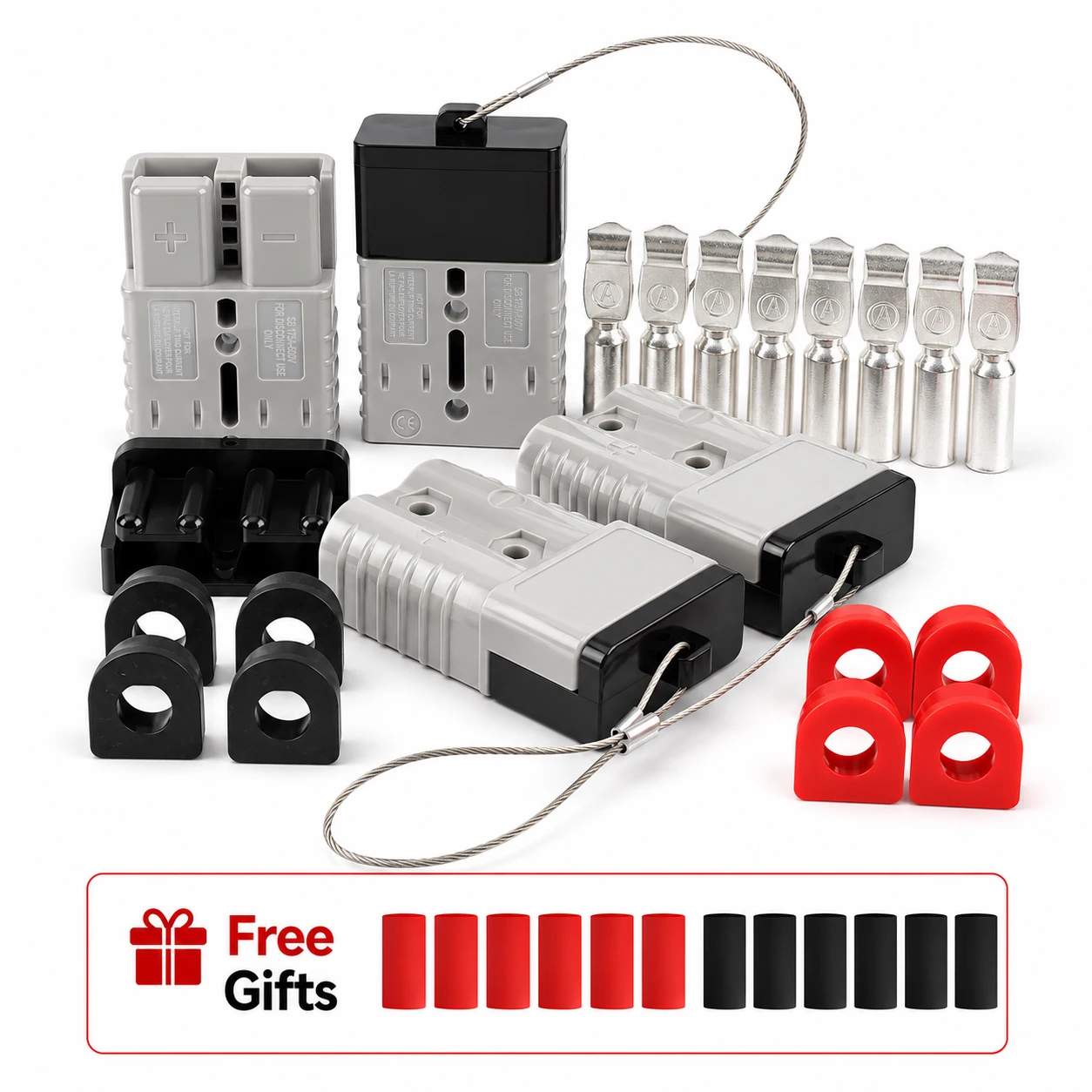 175A 600V High Current Quick Connect Disconnect Battery Connector Plug,1/0 AWG Power Double Pole Connector for RV Solar Battery