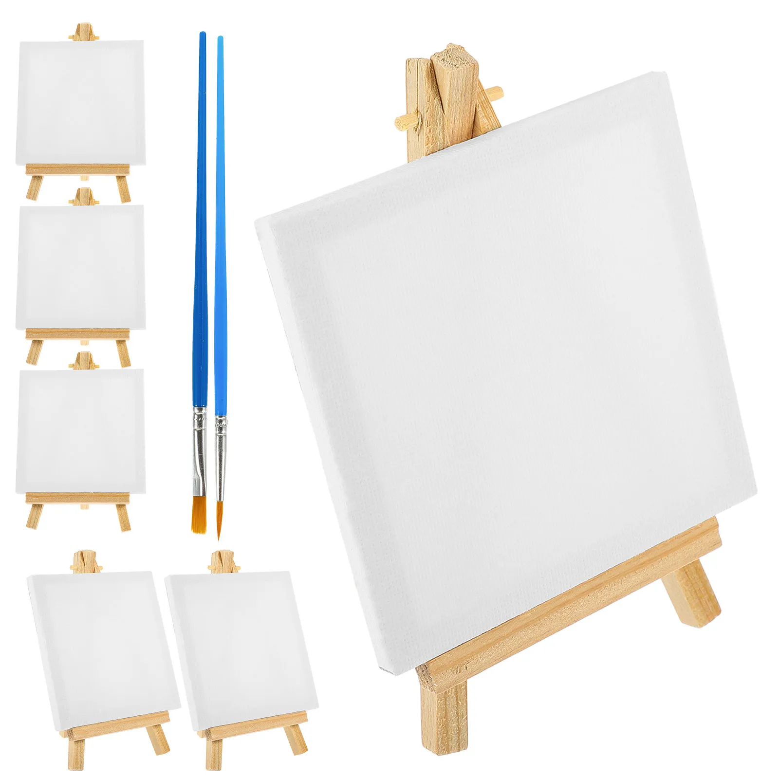 

Wooden Easel Set Mini Painting Supplies Small Canvas Kit for Adults Students Beginner Artists Lightweight Compact Design Perfect