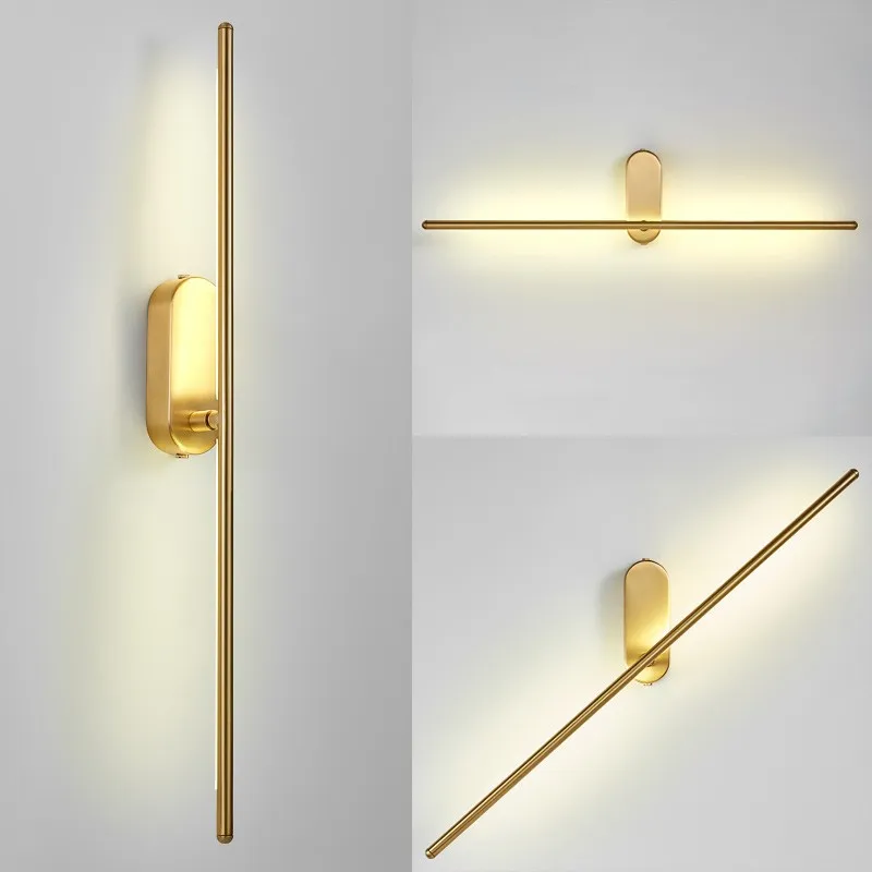 

Linaear Led Wall Lamps Post-Modern Bedroom Bedside Sconce Light Fixture