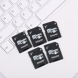 Micro sd tranFlashメモリカードアダプター、tfからsd、hcコンバーター、黒、5個