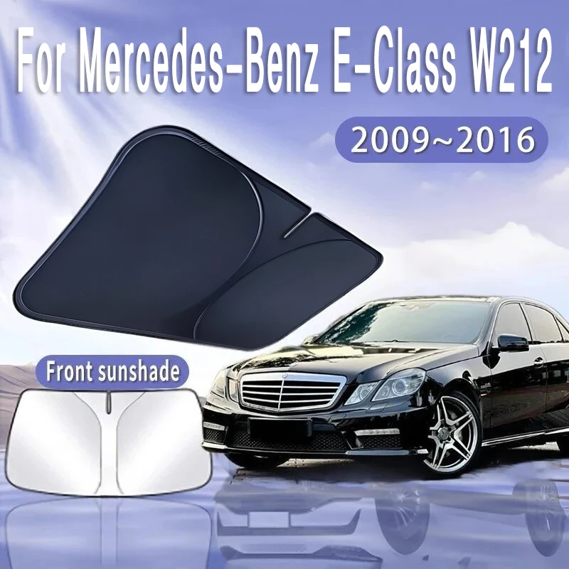 

For Mercedes-Benz E-Class W212 2009~2016 Foldable Car Sun Visor MK4 Front Windshield Sunshade Heat Insulation Summer Accessories