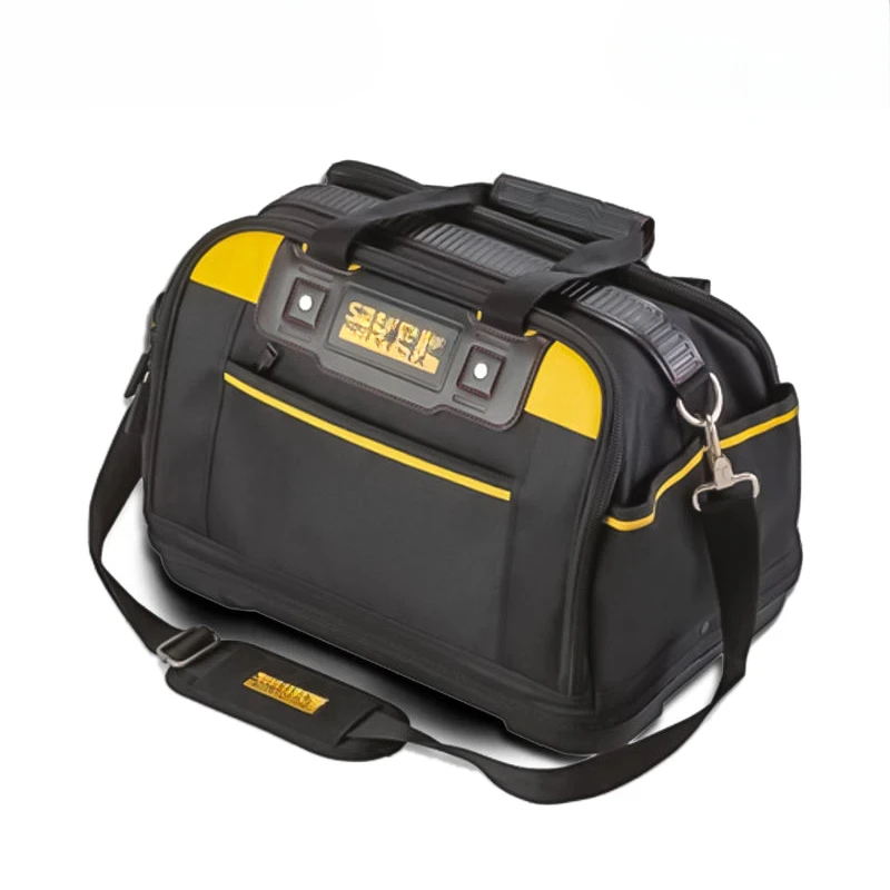 Portable Tool Bag 517180 Hard Bottom Double Open Double Layer Oxford Cloth Electrician Bag Waterproof Anti-Fall Storage