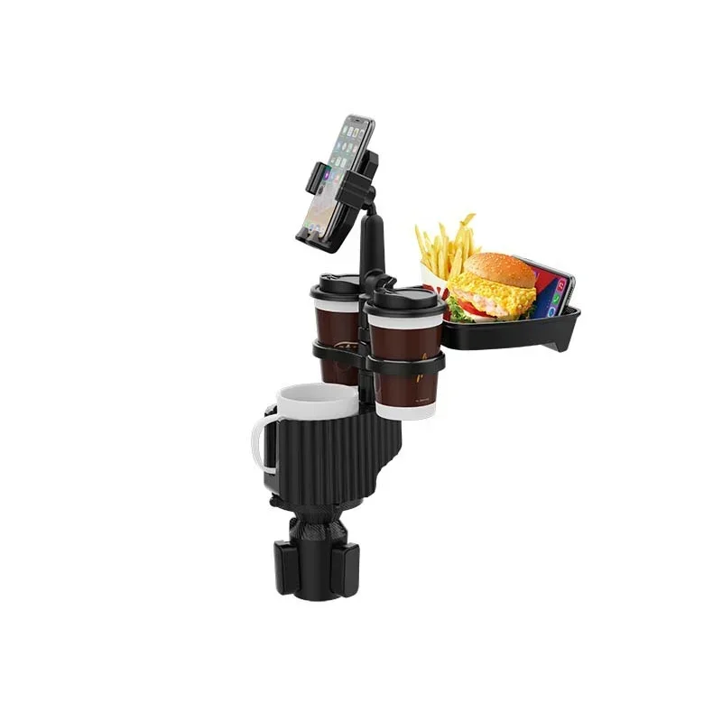 VIKEFON Car Phone Holder Cup Holder Extender Multifunctional Adjustable Drinking Bottle Holder Detachable CarHolder Storage Rack