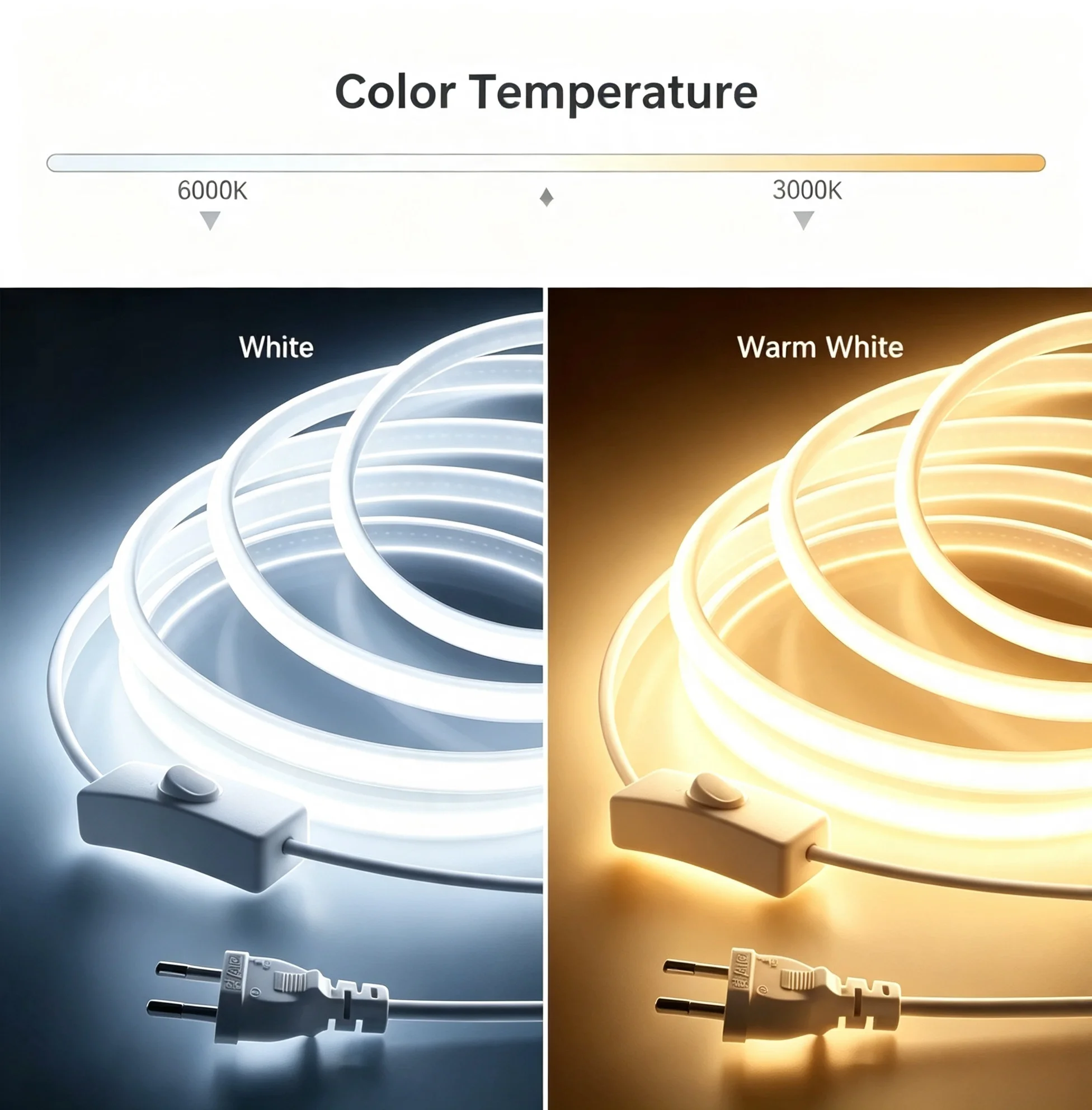 220V European Plug, Cob Neon Light Strip, Soft Light Led Strip, 3M/5M/10M/15M/20M, Easy to Install, Suitable for Tv Background, Ceiling, Indoor Ceiling Lighting, Etc