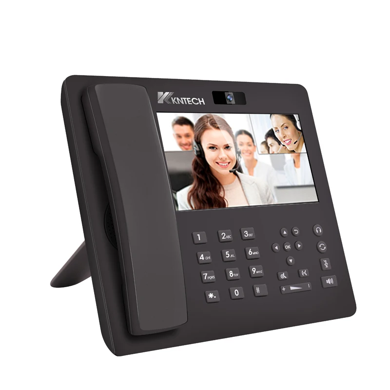 KNPL-800 HD Video IP Phone Dual LCD Screens POE WiFi Office Telephone with 6 SIP accounts