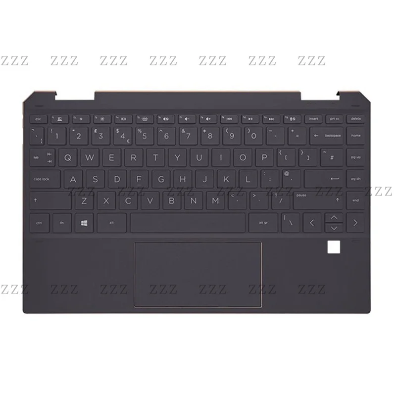 ZZ English UK Keyboard&PalmRest For HP Spectre x360 13-AW L73748-031 backlit Brown