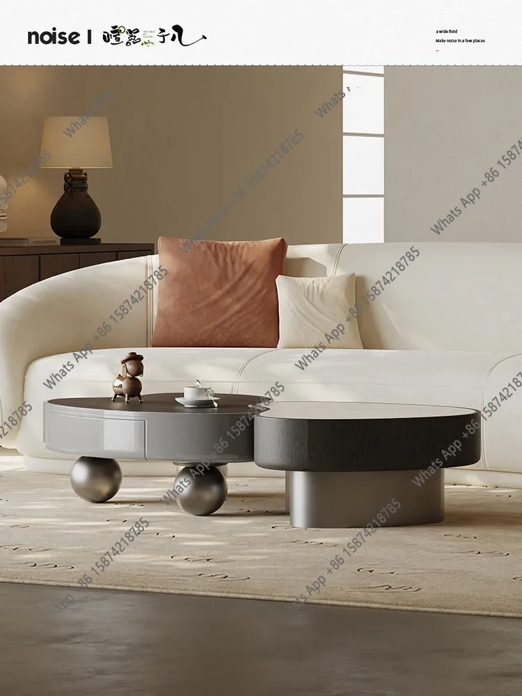 N65 Italian light luxury coffee table living room home minimalist creative high-end design sense special-shaped cave stone rock