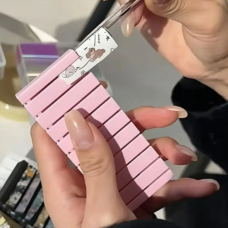 6colors Nail Art Transfer Foil Storage Box Dust-Proof Storage Box Profession Portable Transfer Foil Holder with Rolling Tool D7$