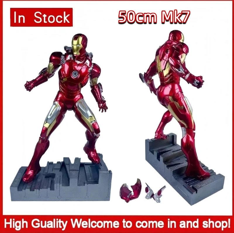 

New High Quality Goods In Stock Iron Man Mk7 Charging Resin Statue Model 1:4 Scale Collectible Ornament Liwu Action Figure Toy