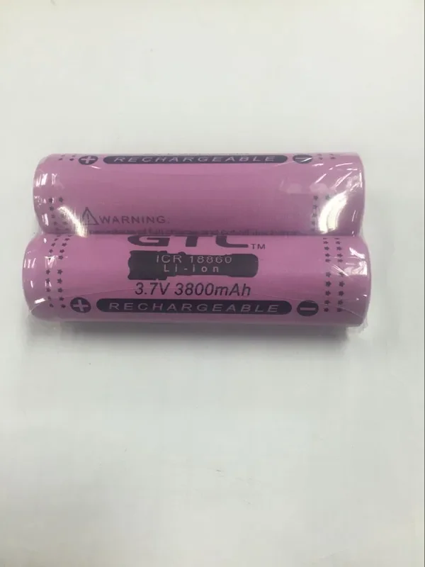 ICR18650 3.7V GTL 3800MA rechargeable battery large capacity flashlight battery a pair of post Rechargeable Li-ion Cell