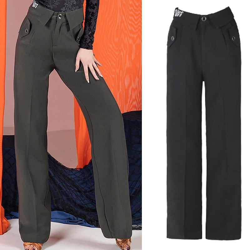 2025 adultos calças de dança de salão feminino samba dança latina competição calças modernas calças de dança treinamento wear sl13990