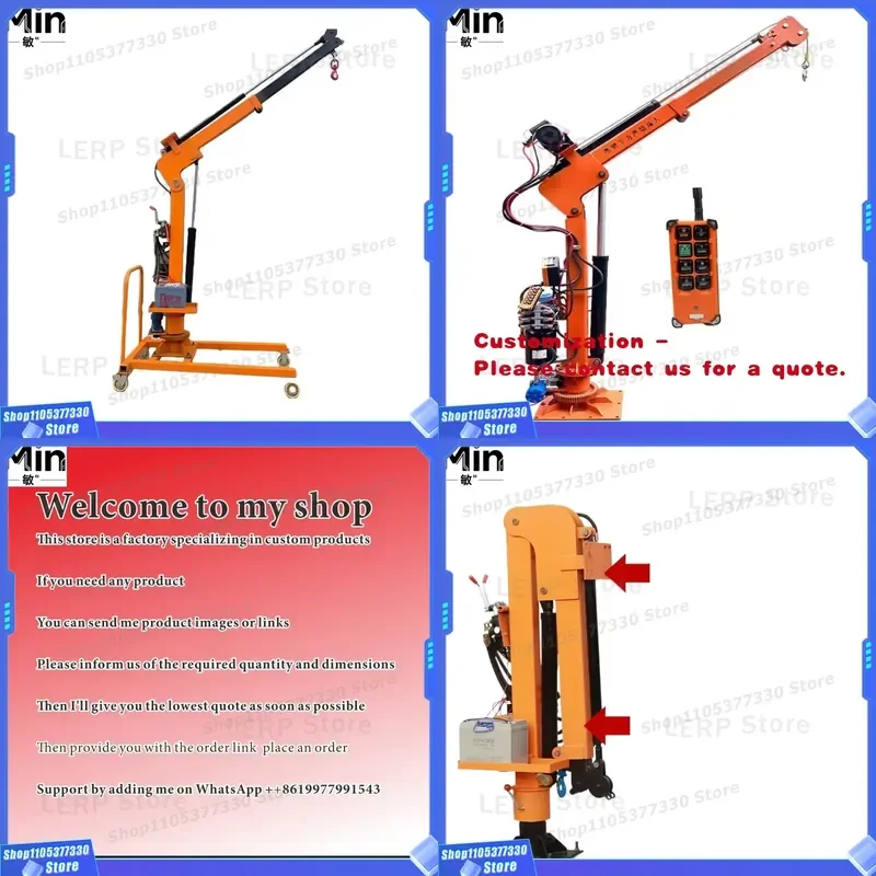 Mobile Hydraulic Crane, Simple Rotation, Truck Loading Cantilever Hoist Frame
