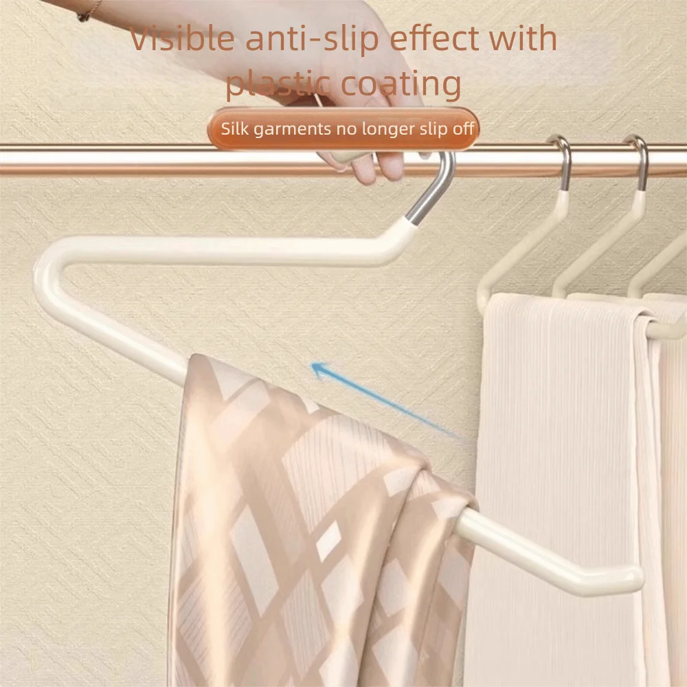 20Pcs Sturdy Metal Goose Shape Pants Hanger Anti Slip Seamless Pants Rack Space Saving Z-Shaped Pant Hangers Balcony
