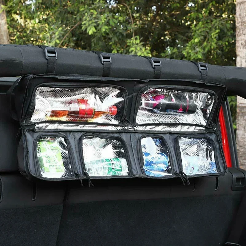 New-Roll Bar Storage Bag Organizer For Jeep Wrangler LJ TJ JK JL Gladiator JT Multi-Pockets & Organizers  Tool Kits Holder