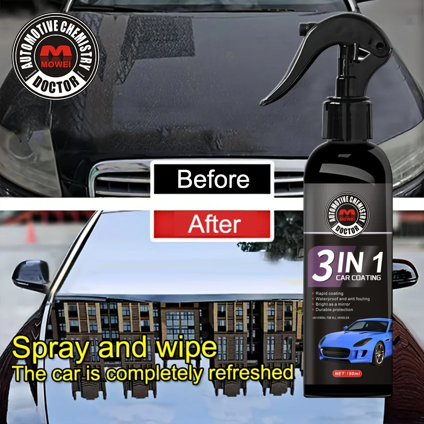 Universal Car Polish And Wax Kit, Anti-Scratch Shine Protection Suitable for White, Black, Red, Gray Colors