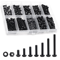 M3 Black Nylon Plastic Pan Round Head Screws, Nut Bolts, Gasket Assortment Kit(Metric M3: 6mm 8mm 10mm 12mm 15mm 20mm 25mm)