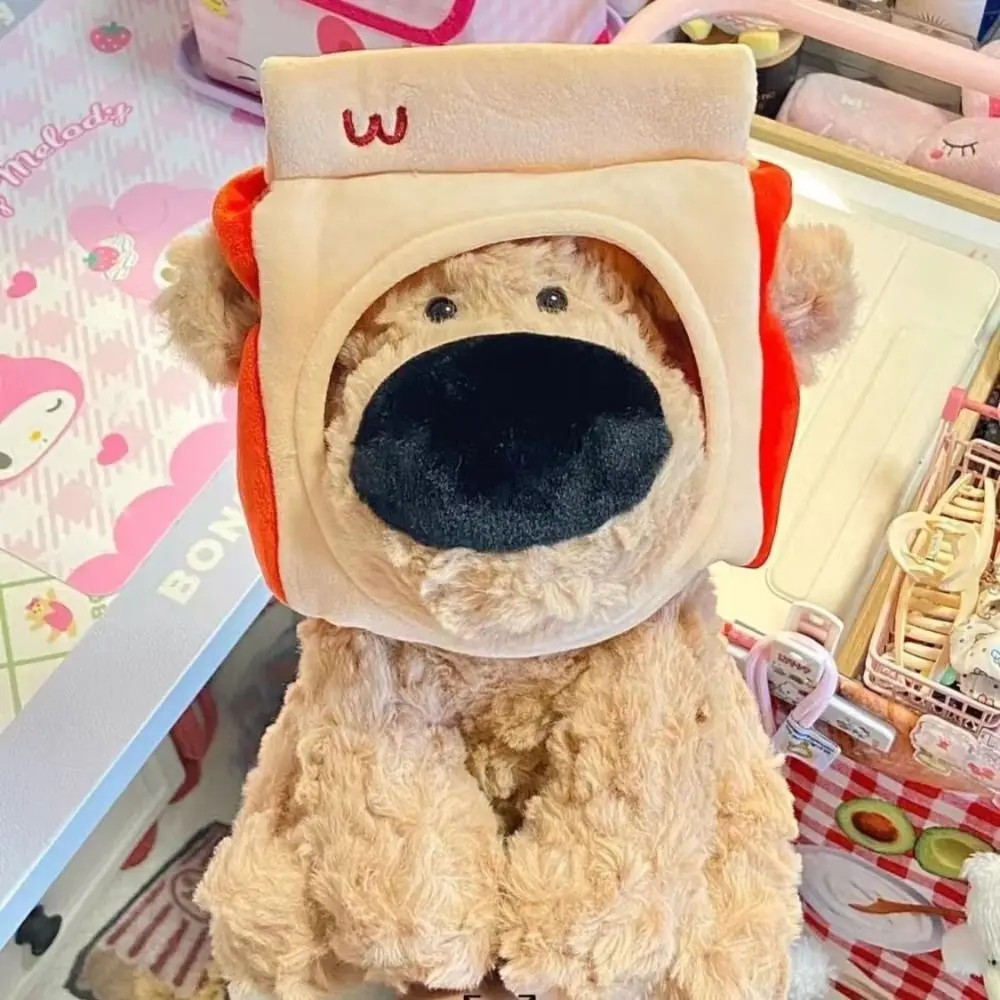 Kawaii 35 سنتيمتر الخبز الكلب الخبز الكلب الكرتون جرو وسادة النوم لعبة #4