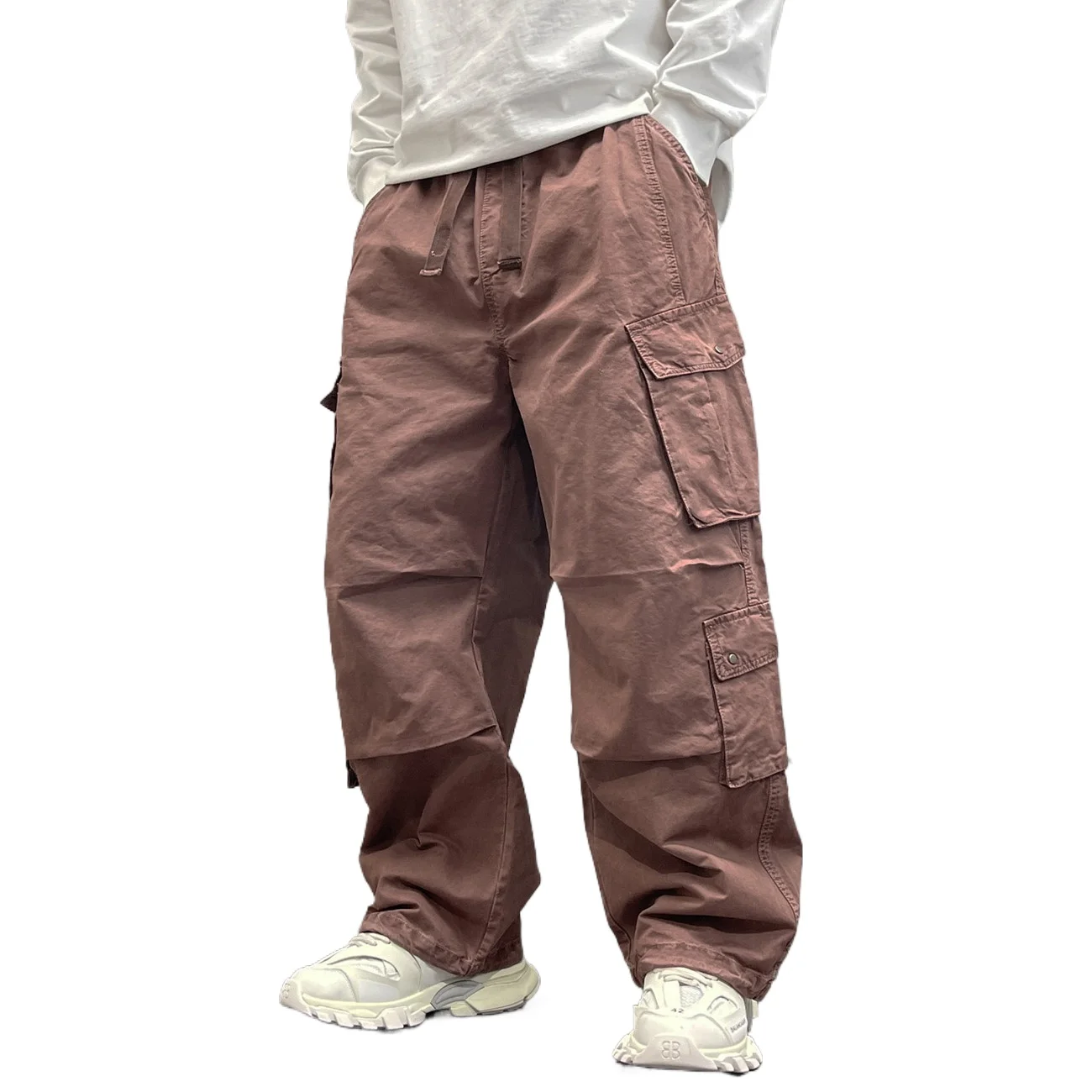Outdoor Straight Multi-pocket Casual Baggy Pants for Men Women Streetwear Loose Pure Cotton Wide-leg Cargo Pants Trousers