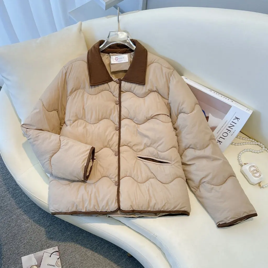 

European Fashion down Cotton-Padded Jacket Women's Short Winter Coat New Top Cotton Clothes