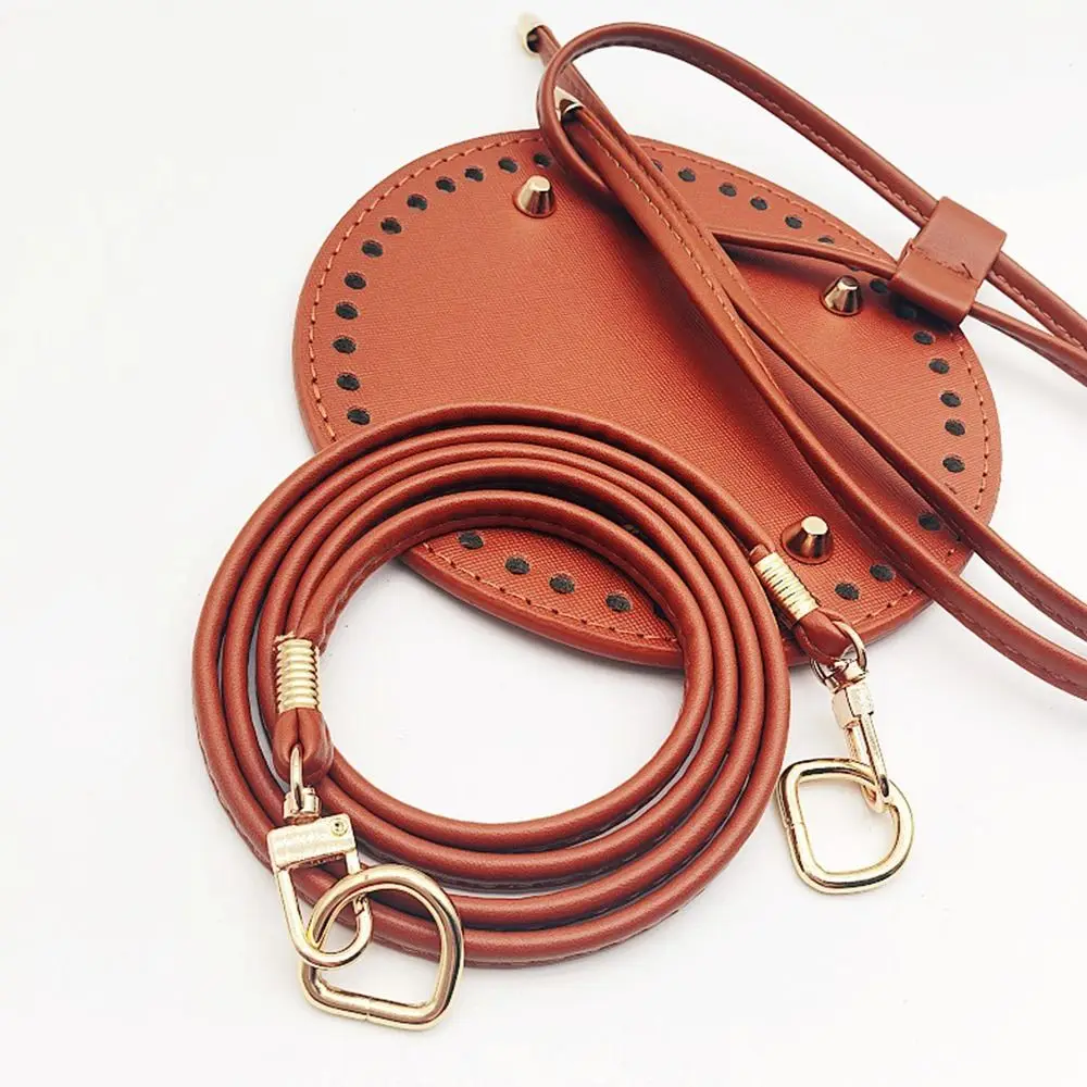 جديد بو الجلود حقيبة طويلة أسفل اليدوية أسفل حقيبة كروشيه حقيبة الملحقات DIY بها بنفسك اليدوية بلون حقيبة المواد حقيبة