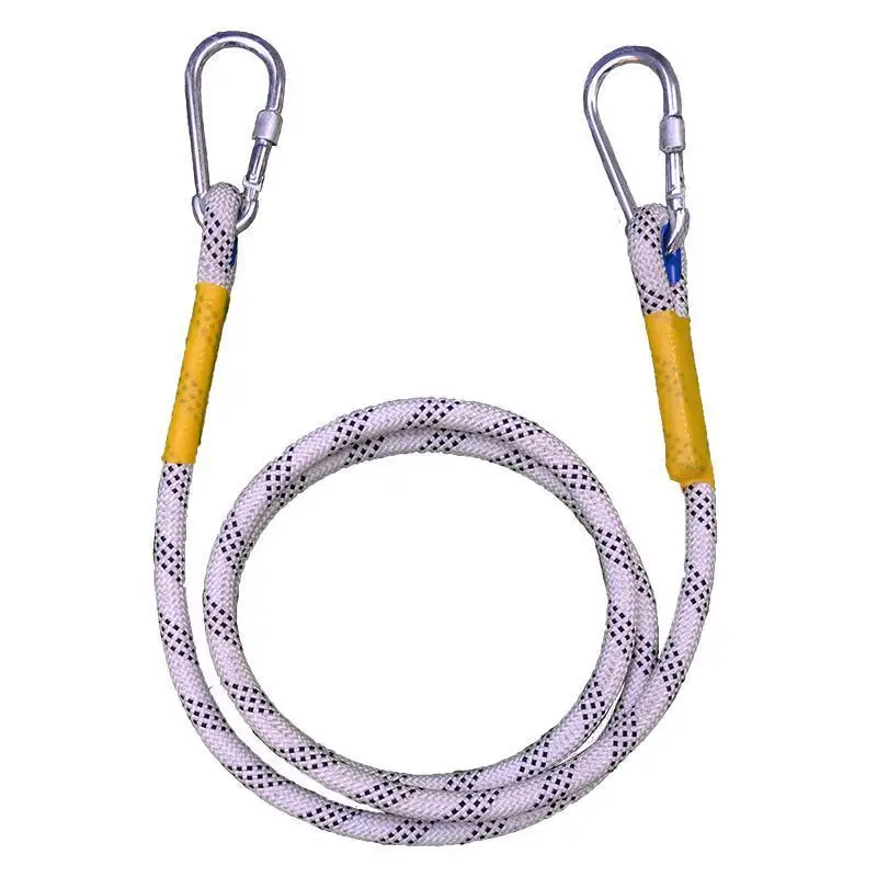 1/2M 14mm Karabiner Outdoor-Sicherheits-Elastikseil Edelstahl-Haken Wasserseil Bungee-Seil Höhenarbeitsseil aus Nylon