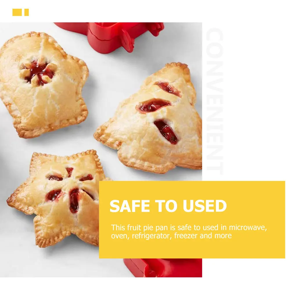 

3Pcs Mini Pie Mold Fruit Shaped Baking Tray Reusable Flexible Nonstick Home DIY Baking Tool Oven Microwave Safe