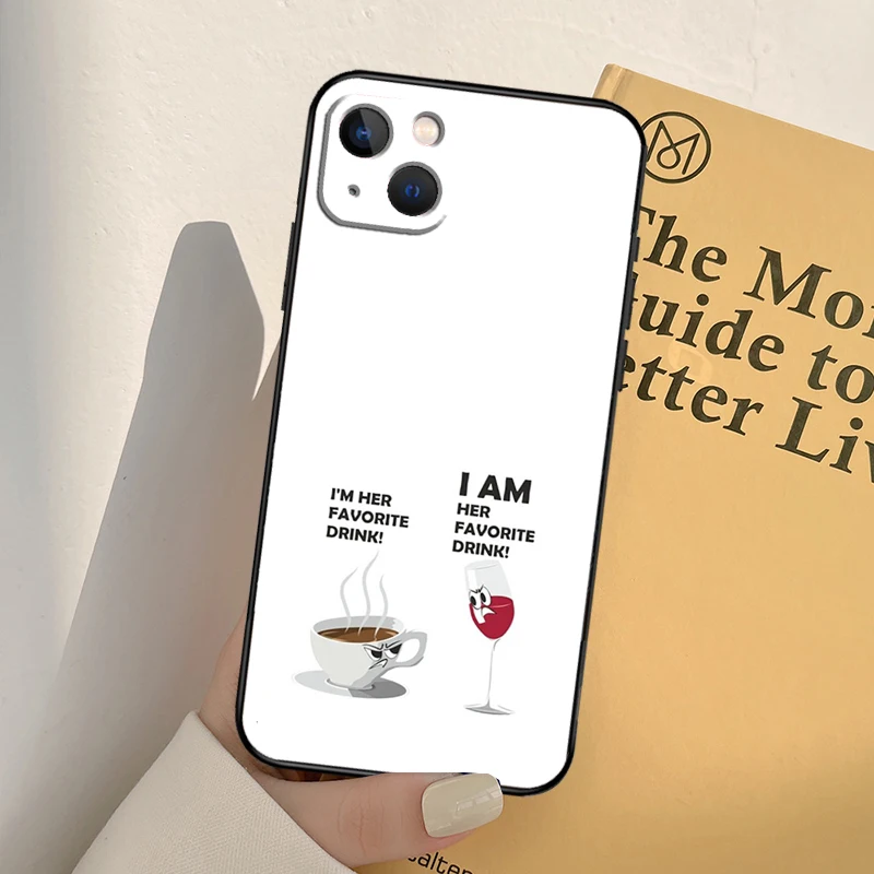 حافظة هاتف على شكل كأس نبيذ القهوة لهاتف آيفون 17 برو ماكس 17 إير 17 برو غطاء ممتص للصدمات ناعم #3