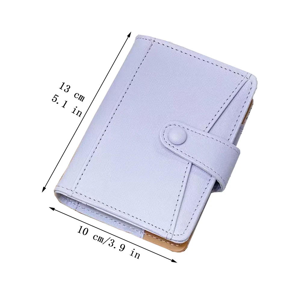 M5 small notebook light purple soft leather photo album binder mini notepad portable pocket diary