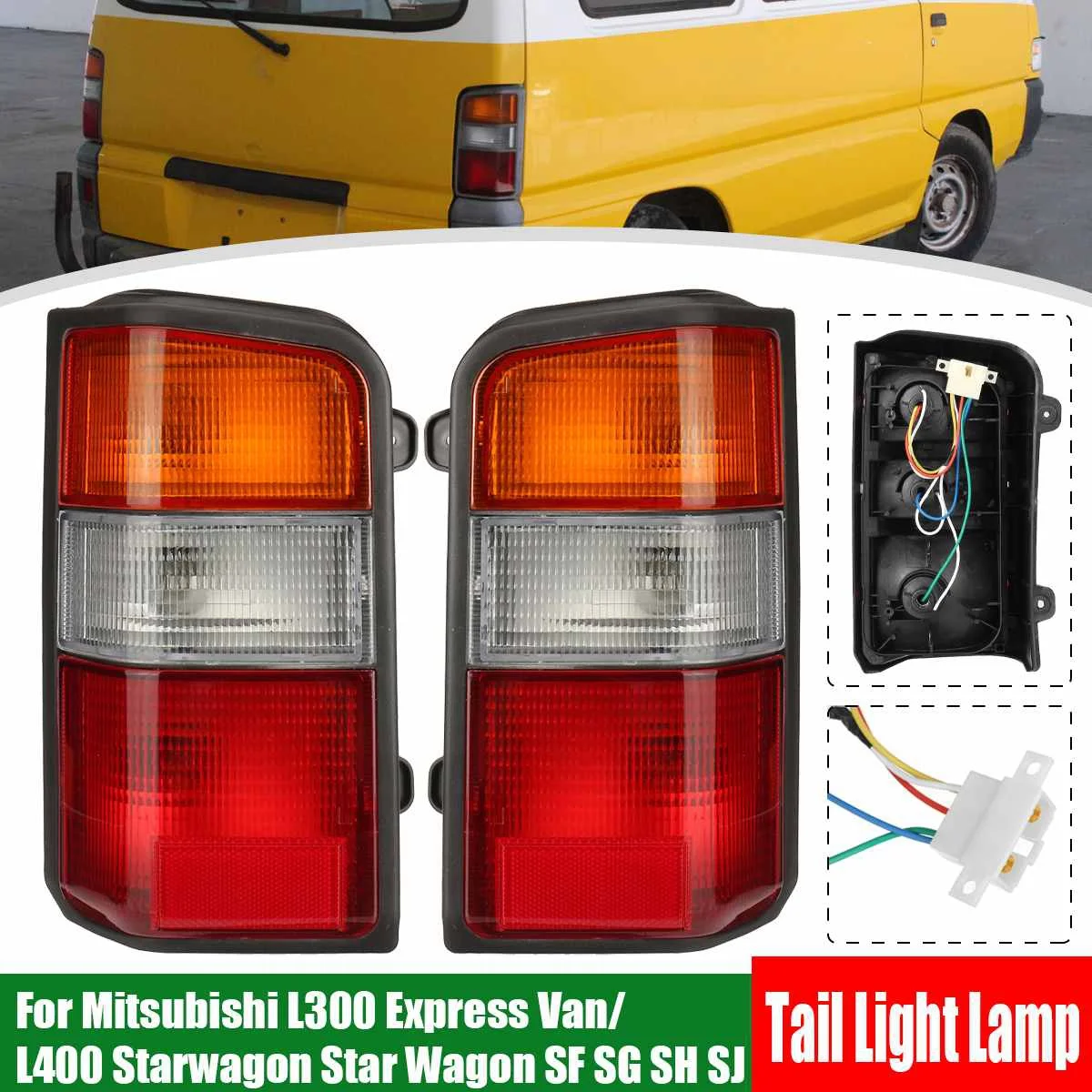 

A90Q-2X Tail Light Signal Lamp With Wire Blub For Mitsubishi L300 Express Van L400 Starwagon Star Wagon SF SG SH SJ 1986-2005