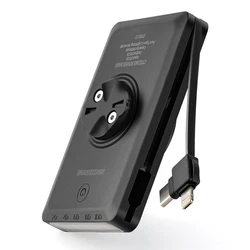 Bike Light Power Bank Multifunctional Large Capacity PowerBank with Recharging Cable Portable Outdoor Cycle Light Recharger