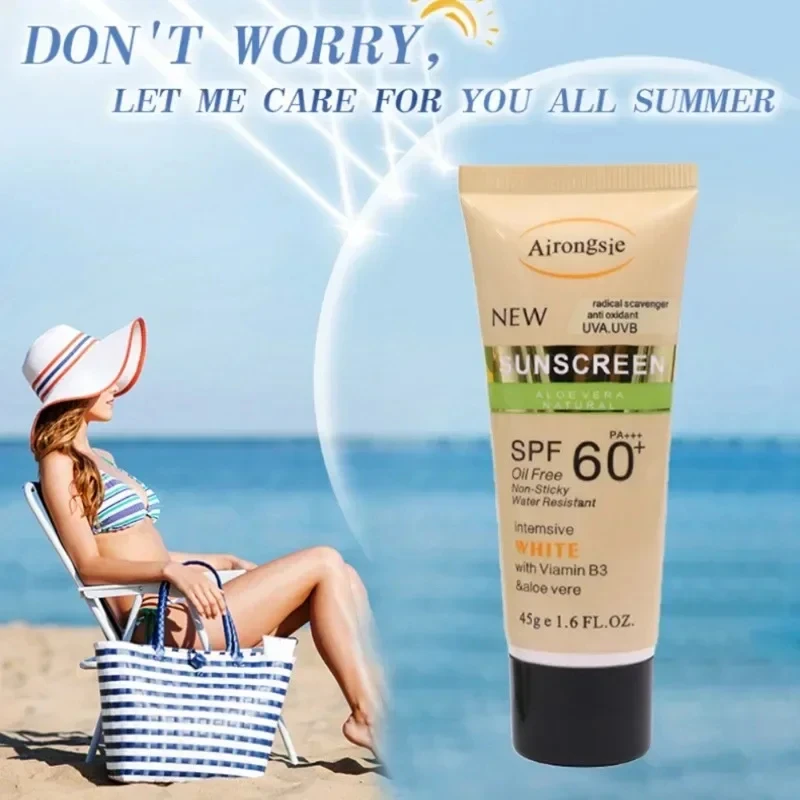 Facial Body Sunscreen Whitening Sun Cream Solar Blocker Moisturizing Refreshing Not Greasy Protector Solar SPF90 Skin Care