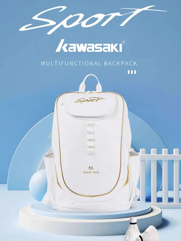 Kawasaki-Bolsa de tenis profesional multifuncional para hombre y mujer, Mochila deportiva para bádminton, 2024