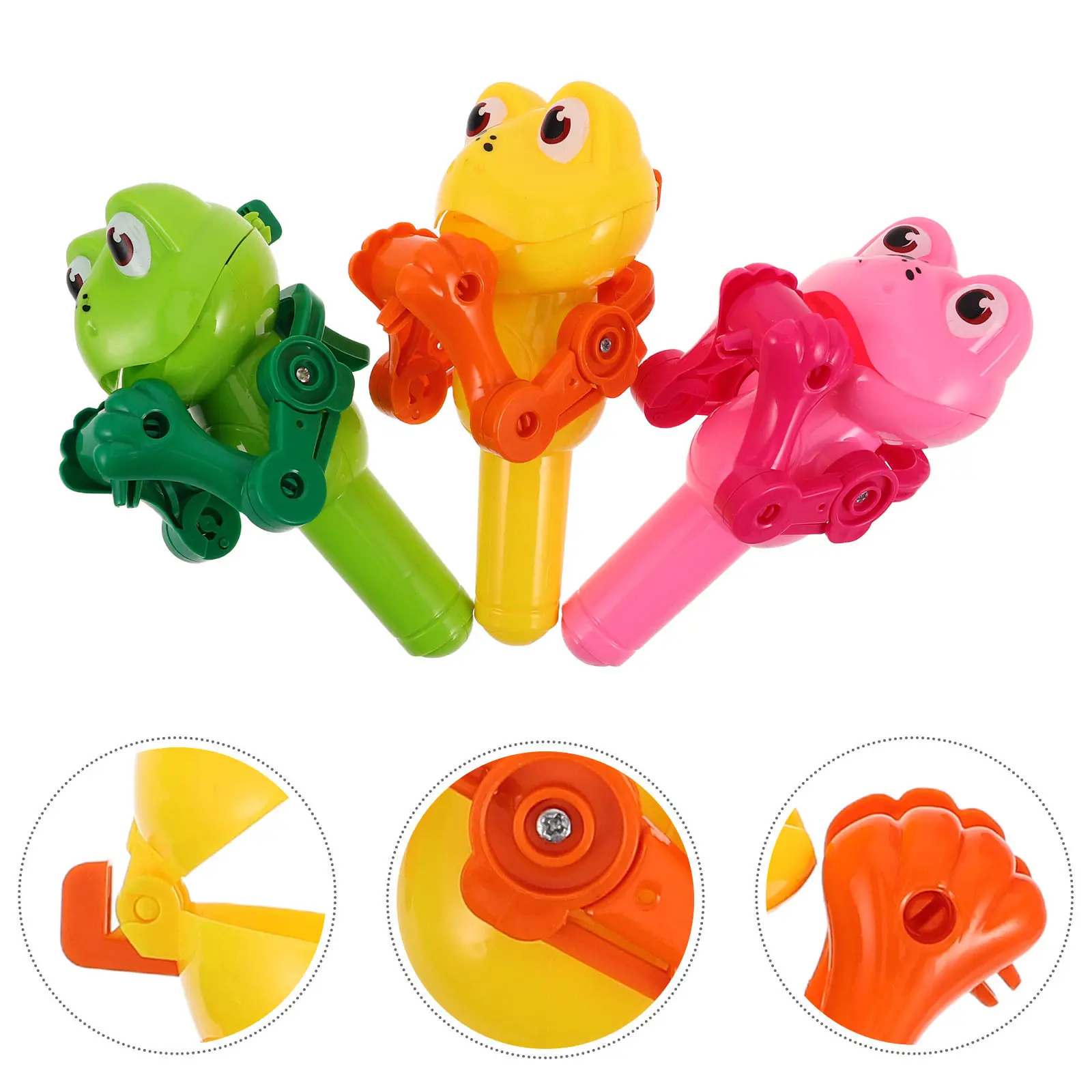 

Набор из 3 шт. Детский автомат-робот для выдачи леденцов в форме лягушки, диспенсер для конфет, для веселых игр, подарок на день рождения и праздники