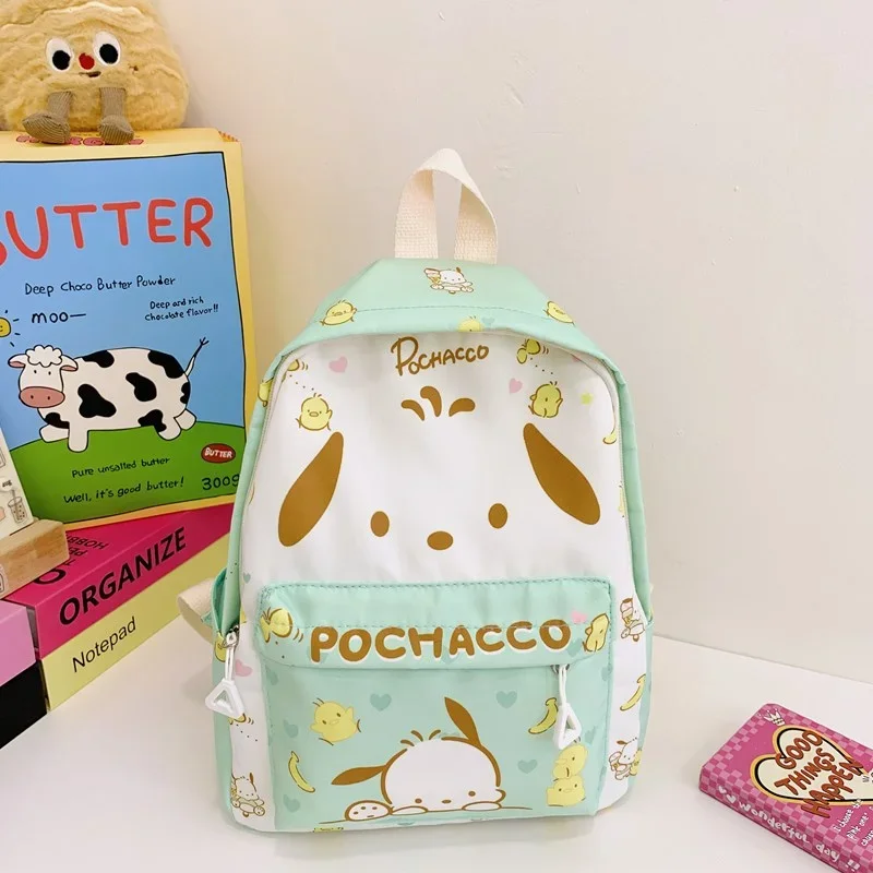 Sanrio hello kitty bonito casual estudante saco de escola kulomi dos desenhos animados doce simples leve mochila grande capacidade