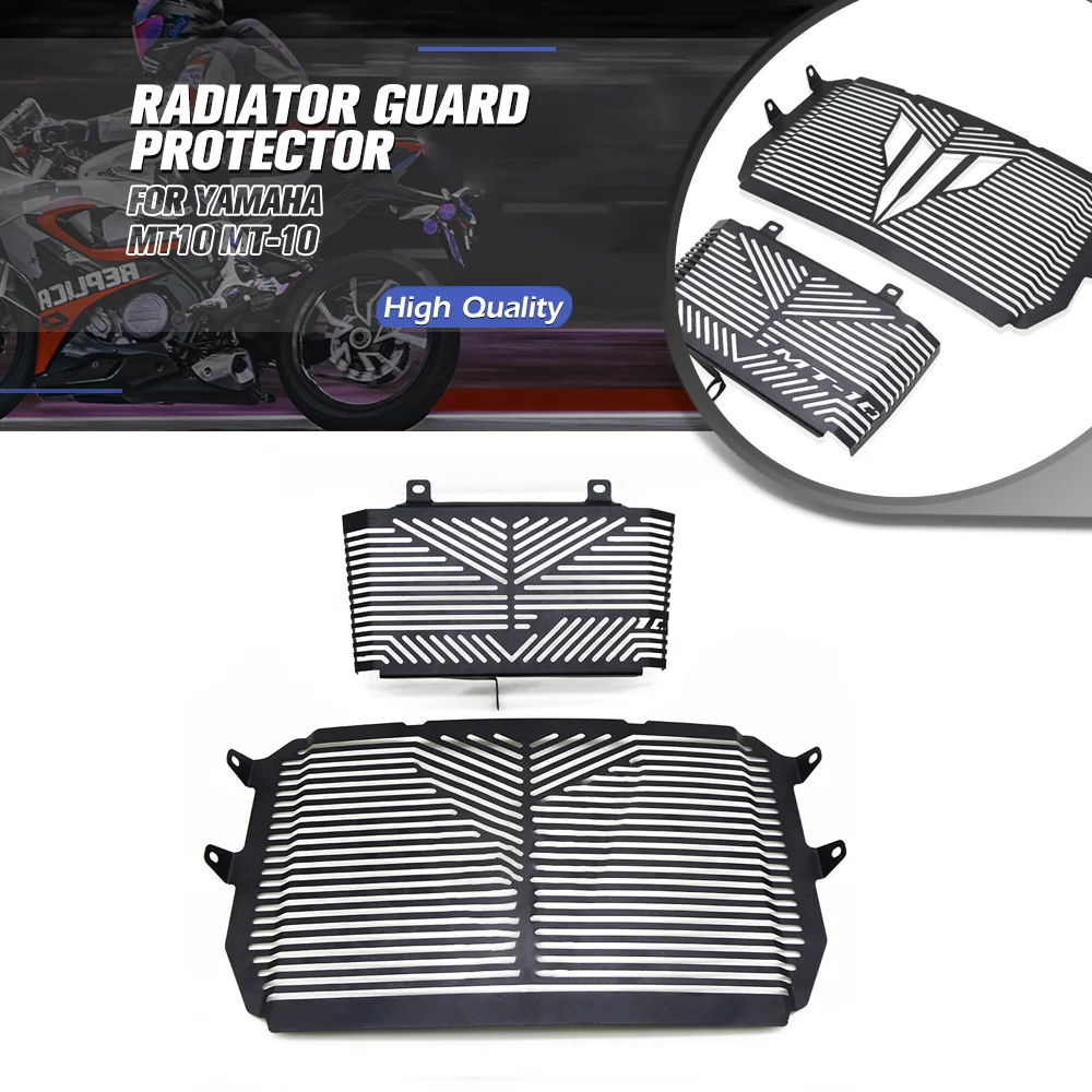 

FOR YAMAHA MT10 MT-10 MT 10 Accessory Motorcycle Stainless Radiator Grille Guard Cover And Oil Cooler Guard Set Cover Protection