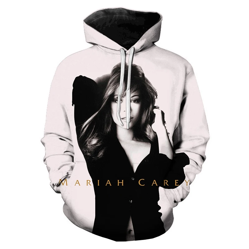 

2023 Rapper Mariah Carey 3D Printed Hoodies Unisex Fashion Casual Sweatshirt Hip Hop Oversized Streetwear Hooded Sweatshirts