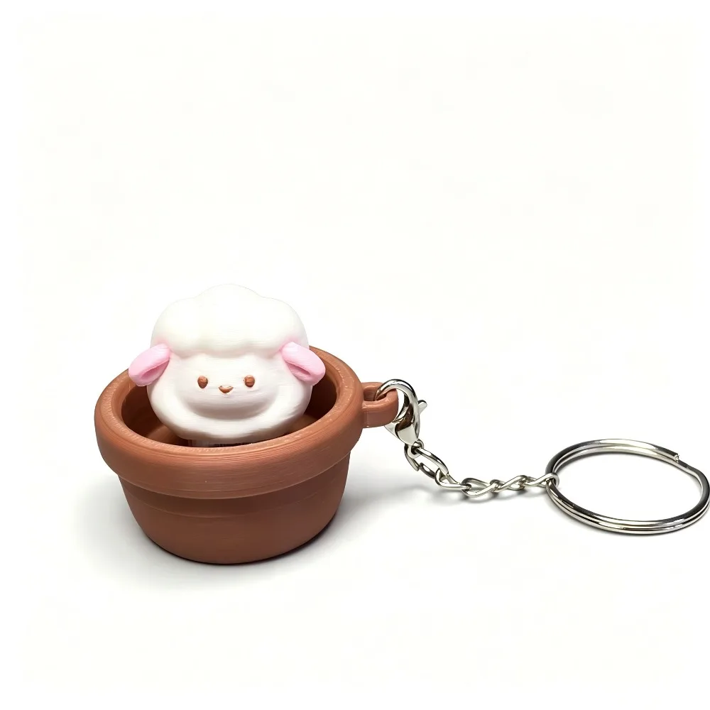3D Printed Keycap Clicker Pendant Button Press Key Ring Keyboard Fidgets Keychain Dog Funny Lucky Cat Key Chain Cartoon Animals