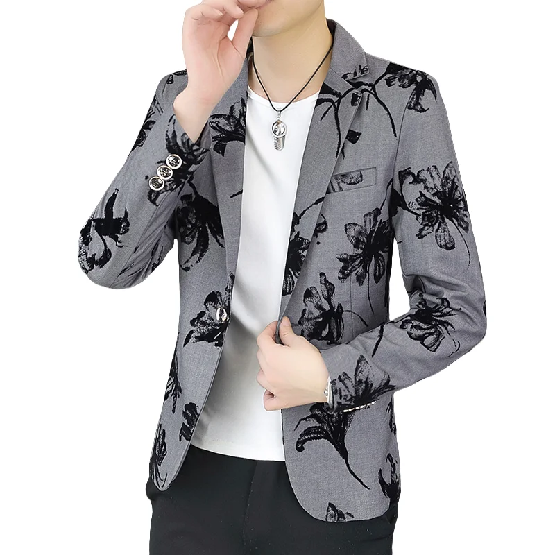 

Модный мужской блейзер джентльмена деловой уличный для путешествий Свадебный приталенный корейский тренд красивый Молодежный Повседневный блейзер