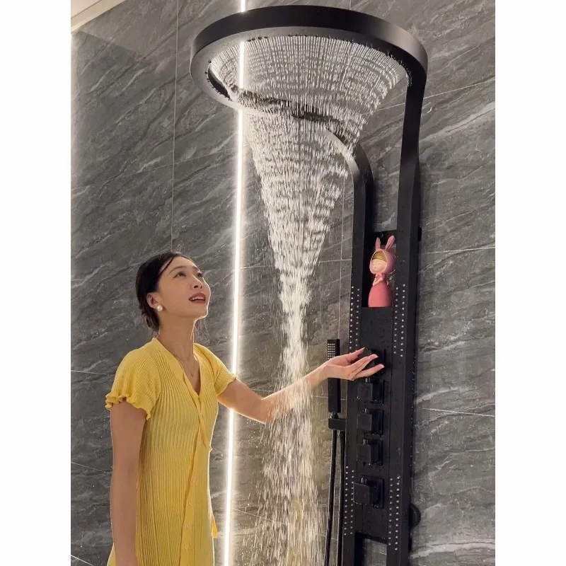 Wall-mounted rotating shower, high-end atmosphere, high-grade luxury personalized shower set, shower