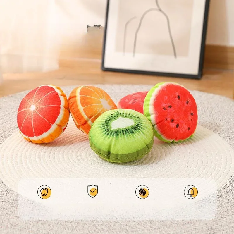 Pet Paper Toys Dog Toys Pet Voice Plush Toys Fruit Slices Poker Bite Resistant Grinding Supplies