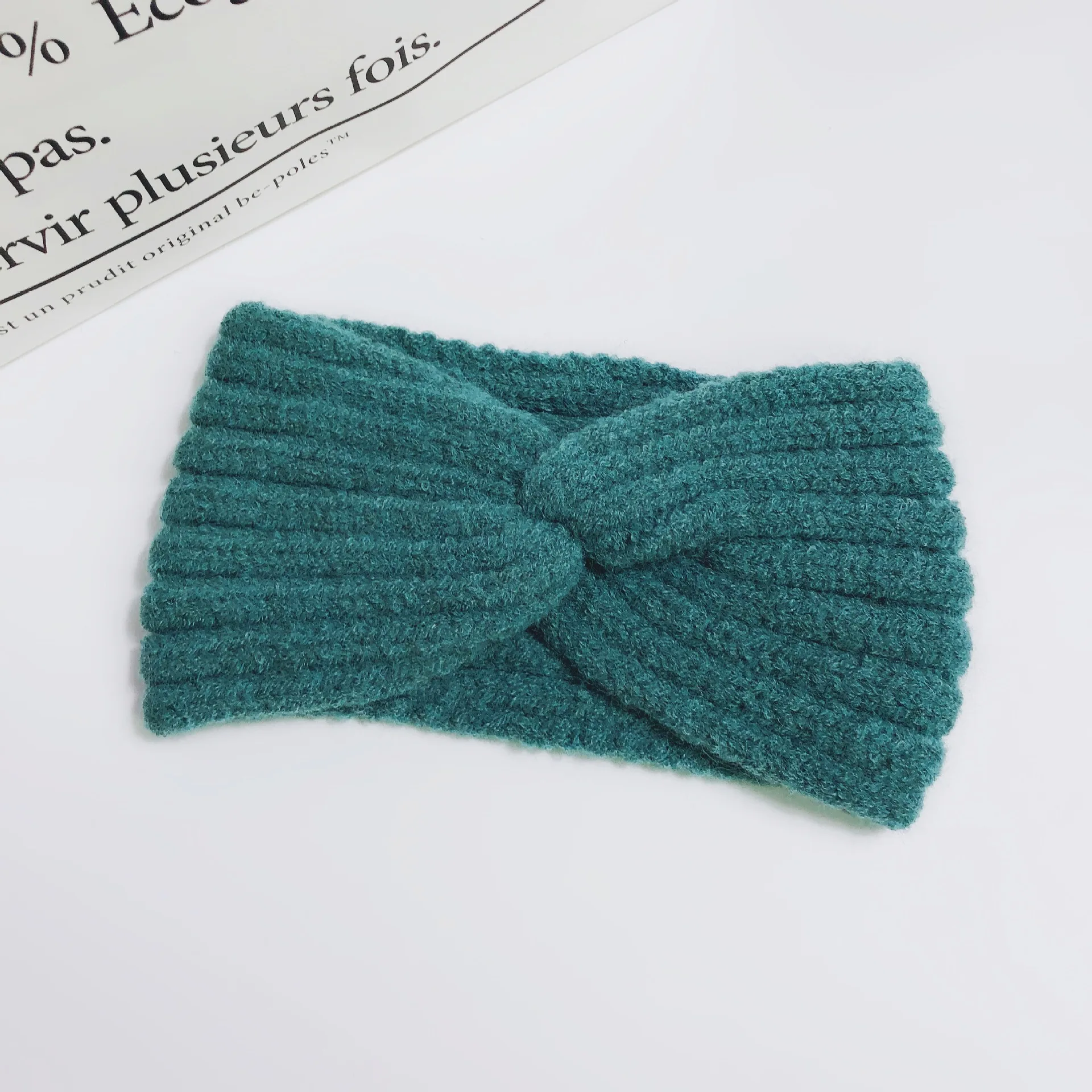 Novo inverno bandana moda feminina mais quente orelha de malha bandana de alta qualidade cashmere hairband meninas acessórios para o cabelo headwear