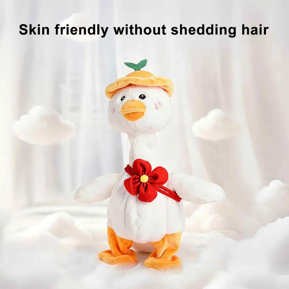 Educational Toy for Infants Duck Plush Toy with Sound Imitation Soft Stuffed for Babies Early Learning Huggable Plush Gift Doll