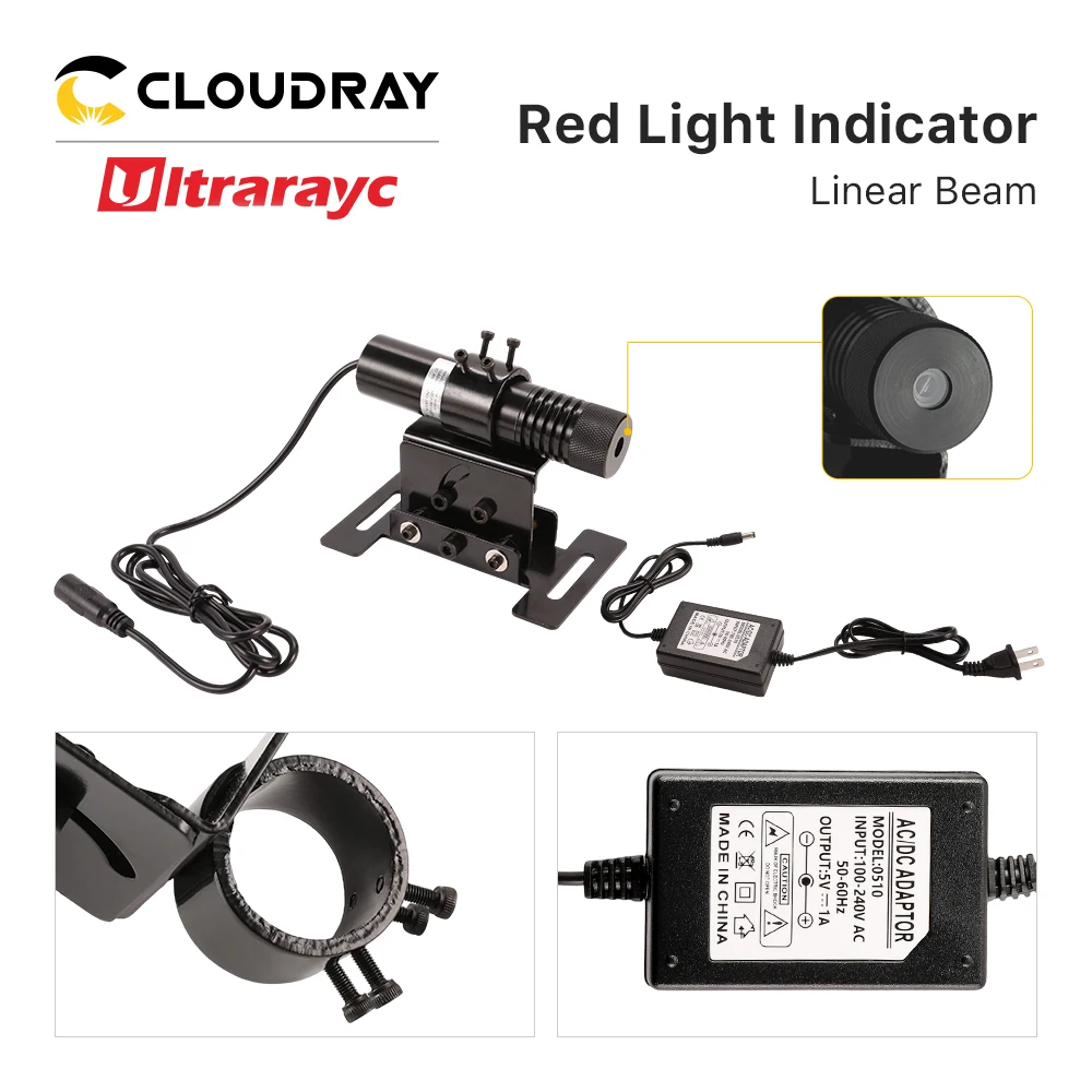 Ultrarayc Linear Red Light Indicator 650nm&635nm Adjustable Laser Module Locator 100mW&1-5mW & 5-10mW for Fiber Marking Machine