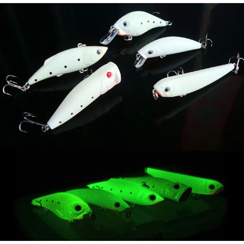 VIB Minnow Pencil Popper Crank - Señuelo luminoso nocturno para pesca - imagen 2