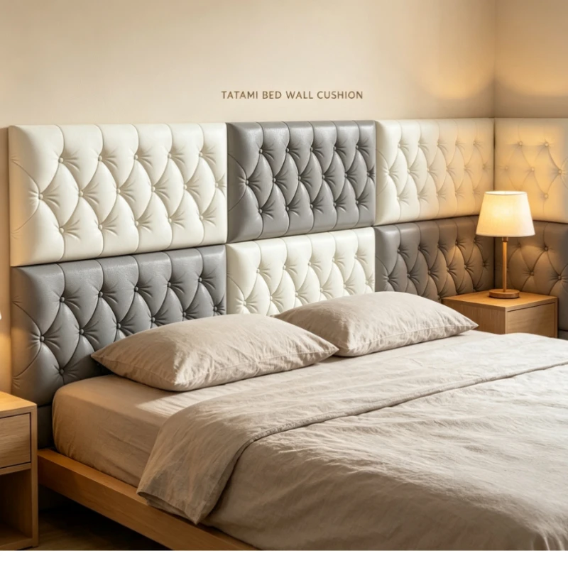 Tufted Headboard Wall Panel Soft Upholstered Bed Backrest With Diamond Stitching For Bedroom