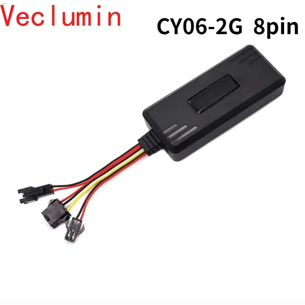 Veclumin CY06 2G Vehicle 8pin GPS TrackerProtocol Car Motorcycle GPS Positioner APP Positioning Remote Fuel Cut Microphone SOS