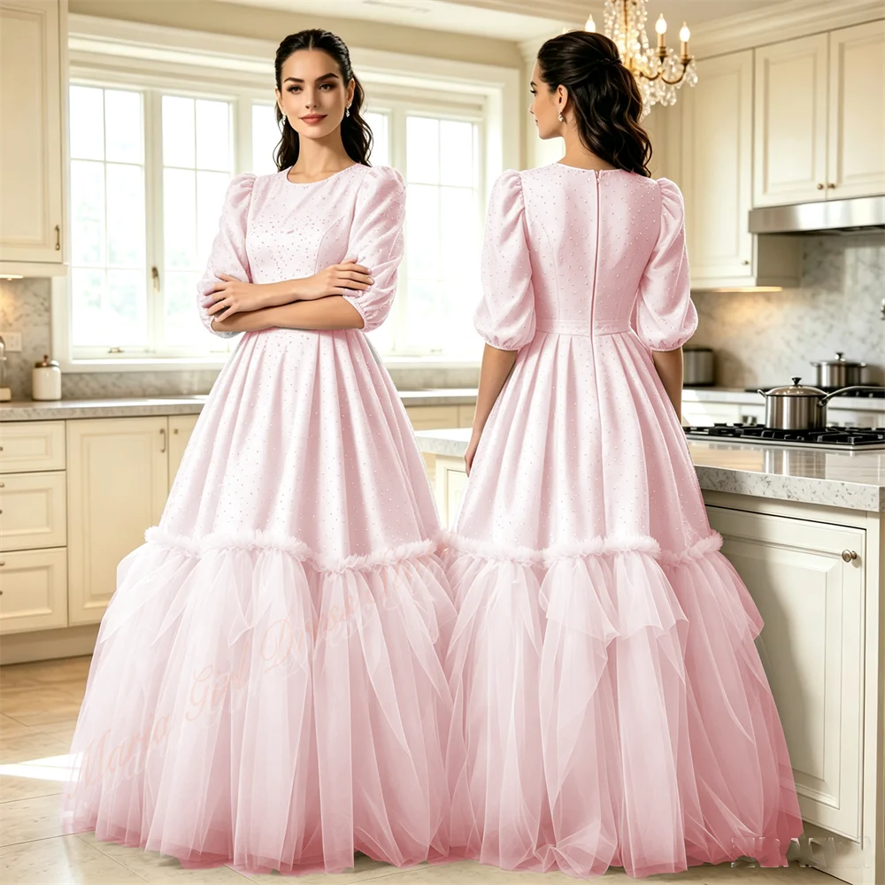 Pearl Shiny Layered Delicate White Flower Girl Dresses for Wedding KIds Birthday First Communion Ceremony Gowns Custom